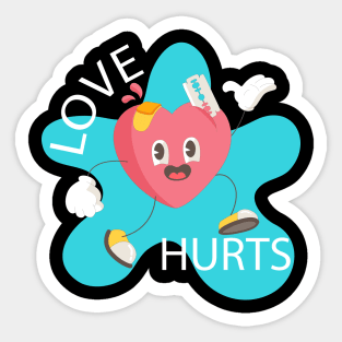 Love Hurts Heart Sticker